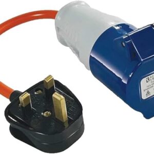 13 Amp Uk 240v Plug To 16 Amp Socket Adaptor Caravan Motorhome Camping