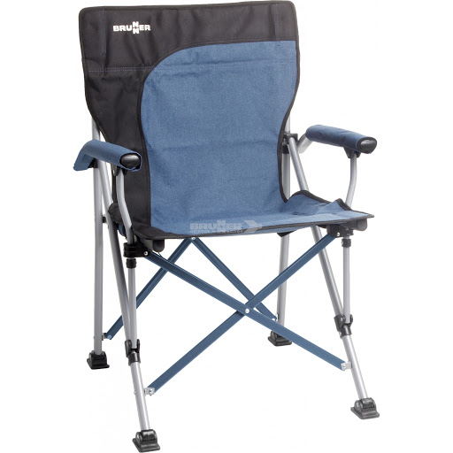 Brunner Raptor Classic Folding Camping Chair & Carry Bag Padded Armrests Beige 