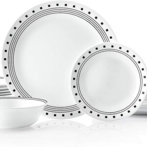 Corelle Black & White 18pc Dinner Set