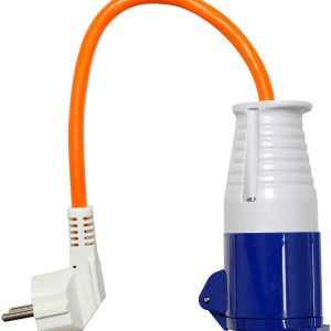 Euro Plug to CEE Socket Adapter - Coupler Caravan Camping Site