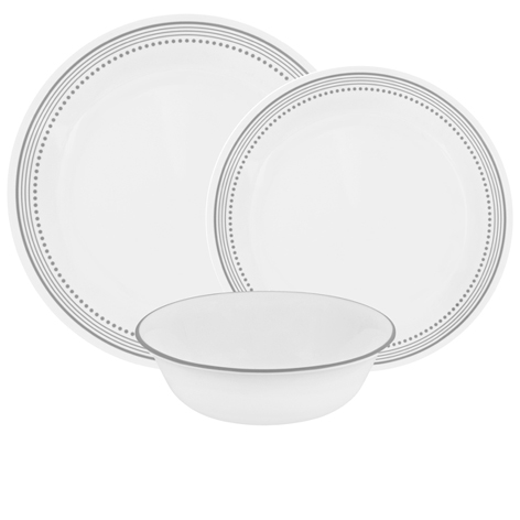 Corelle Mystic Gray 16pc Dinner Set