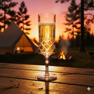 Alternative view of The Adventure Flute: Elegant 7oz Crystal Champagne Glass for the Great Outdoors