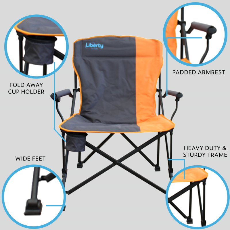 Alternative view of 2024 Liberty Raptor XL Folding Chair Blue
