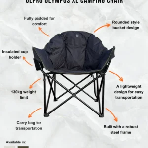 Alternative view of Olympus XL Camping Chair Black & Green
